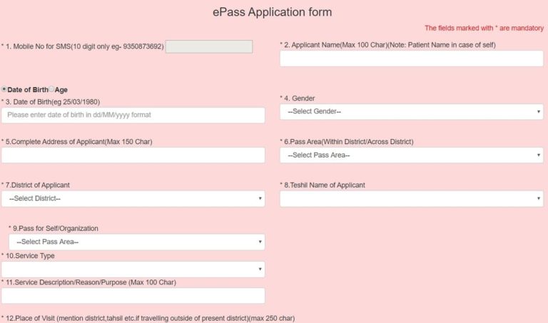 epass application form