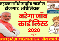 Himachal Pradesh NREGA Job Card 2020