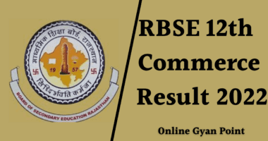 rbse 12th commerce result 2022