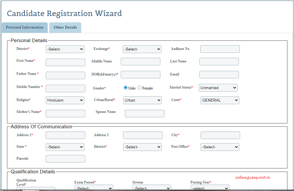 jharkhand berojgari bhatta registration form