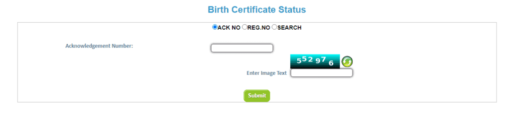 birth certificate status