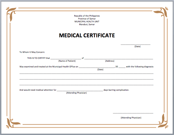 Medical Fitness Certificate Form Format Pdf 2022