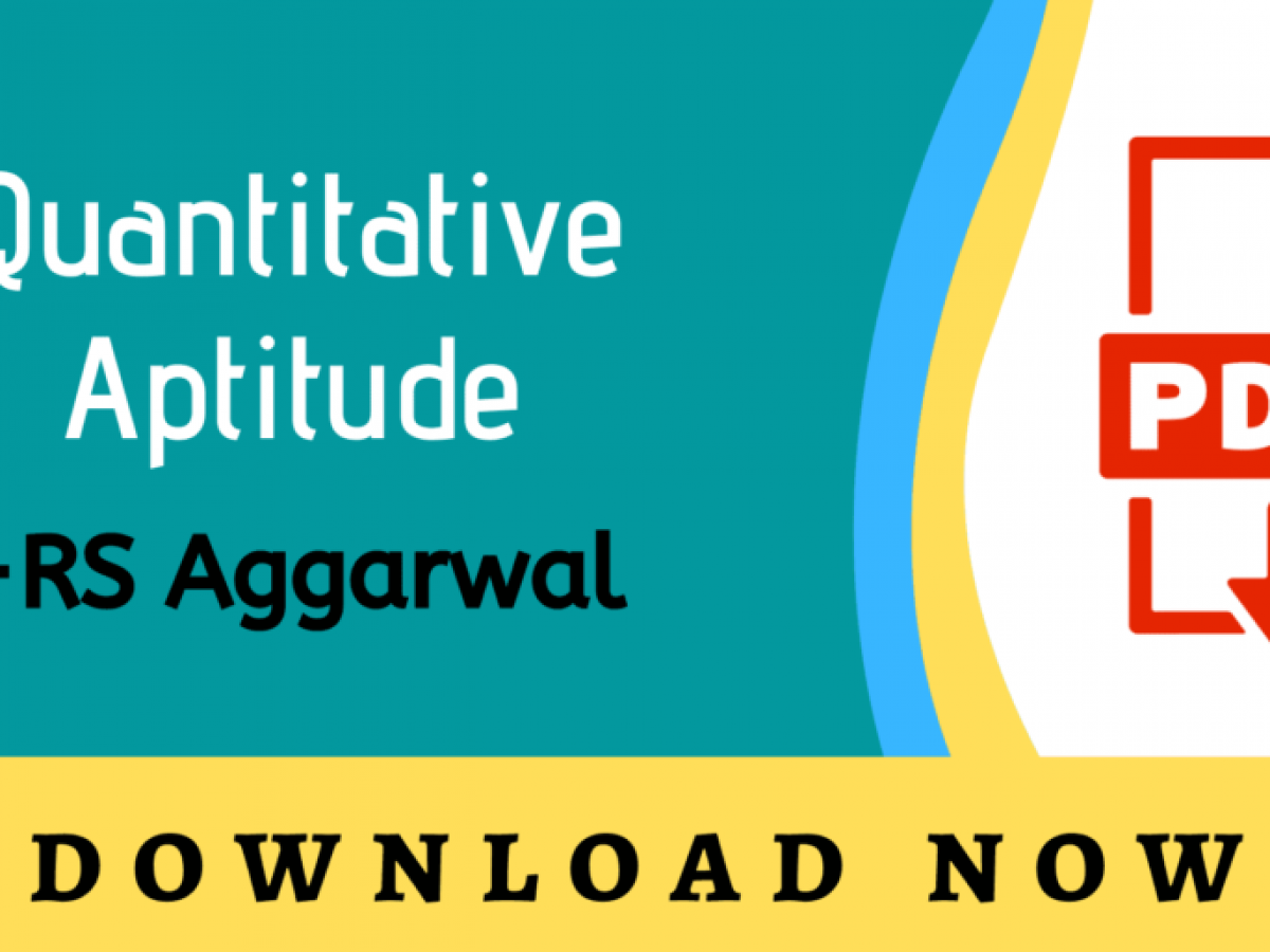 download rs aggarwal quantitative aptitude pdf free