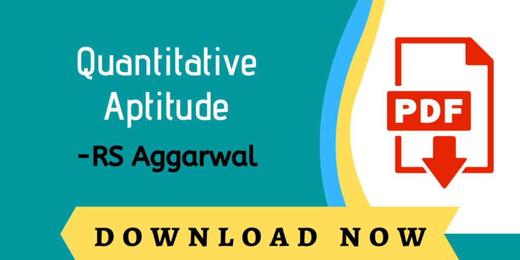 Quantitative Aptitude Book PDF By Rs Aggarwal Free Download