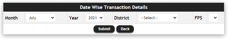 haryana ration card Date Wise Transaction Details