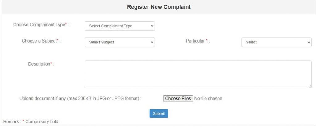 register complaintg