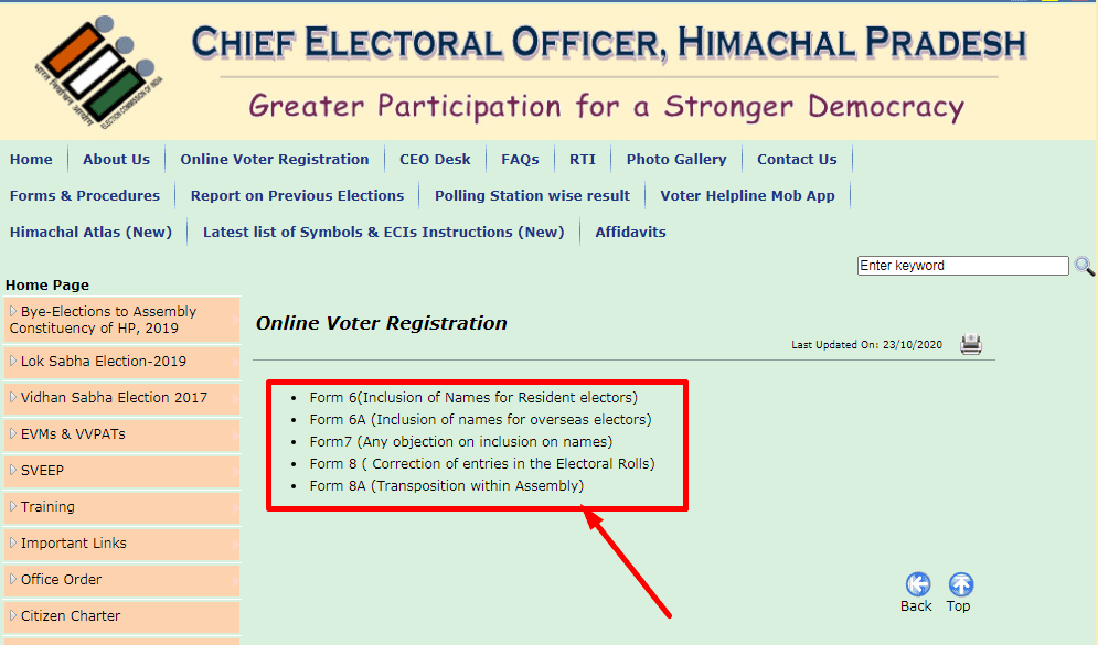 himachal pradesh online voter registration