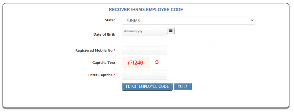 recover employee code