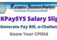 JKPaySys salary slip download