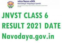 JNVST Class 6 Result Navodaya.gov.in