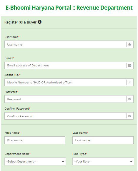 buyer registration form