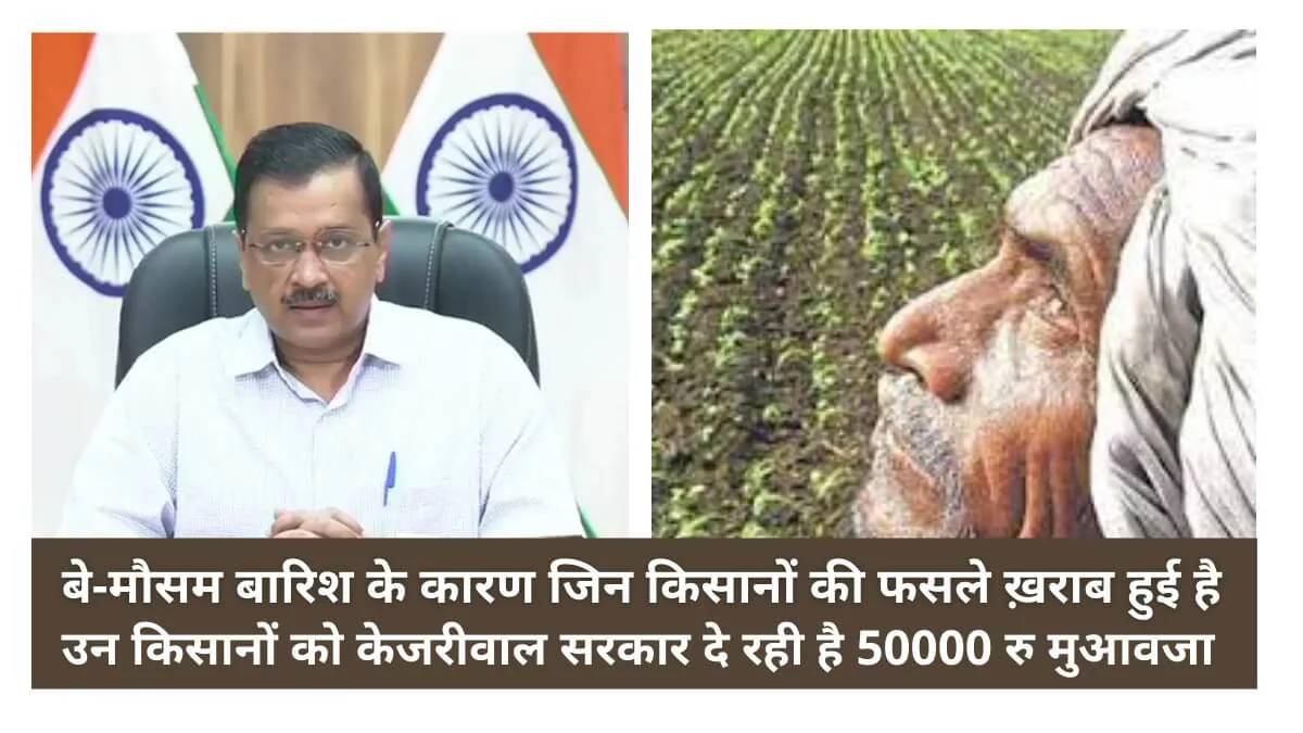 cm kejriwal give compensation to farmer