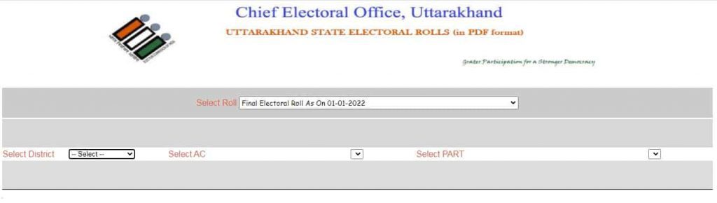 uttarakhand electoral roll pdf download