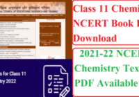 Class 11 Chemistry NCERT Book PDF