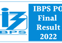 IBPS PO Final Rrsult 2022