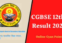 CGBSE 12th Result 2022
