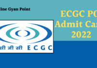 ECGC PO Admit Card 2022