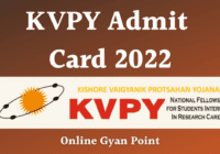 KVPY Admit Card 2022