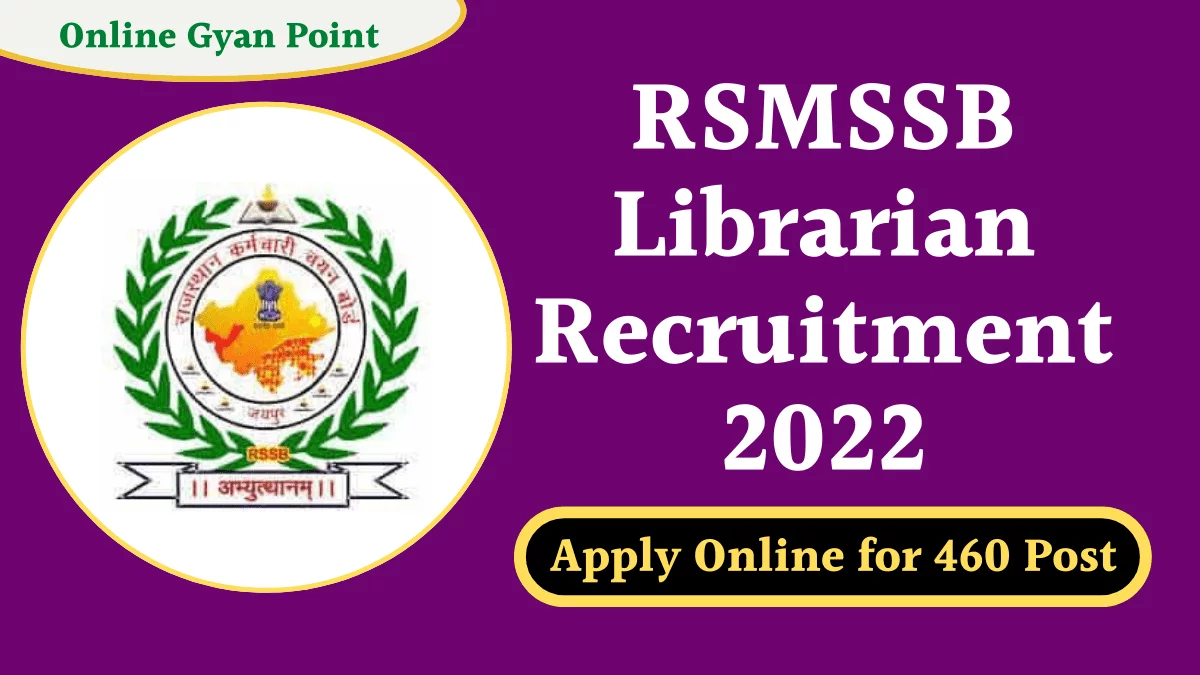 RSMSSB librarian recruitment 2022