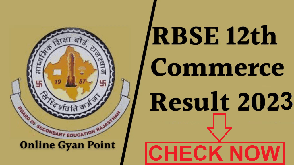 RBSE 12th Commerce Result 2023
