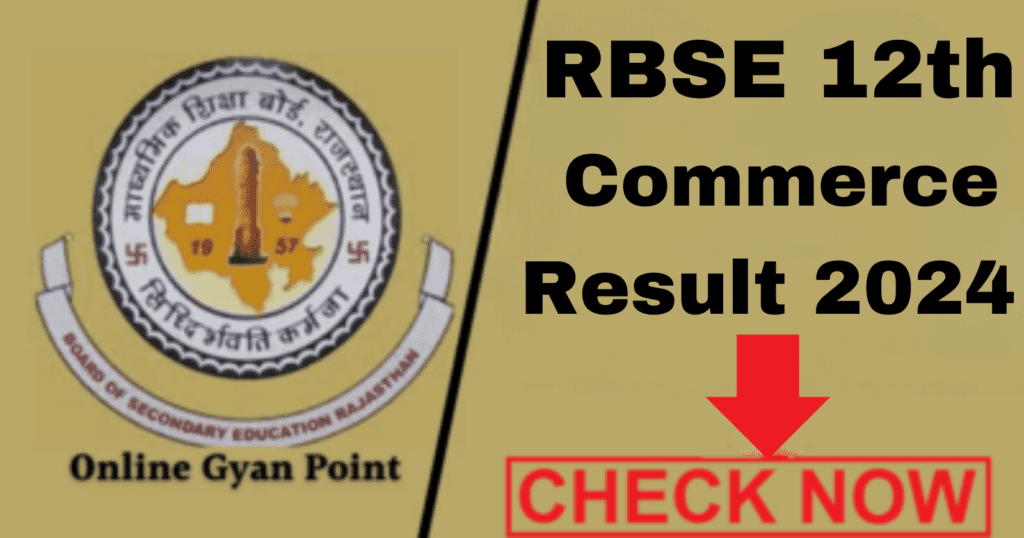 RBSE 12th Commerce Result 2024
