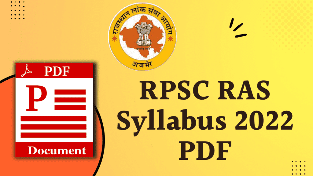 RPSC RAS Syllabus 2022 PDF