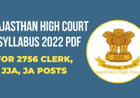 Rajasthan High Court ldc syllabus pdf