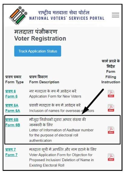 aadhaar link with voter id card online