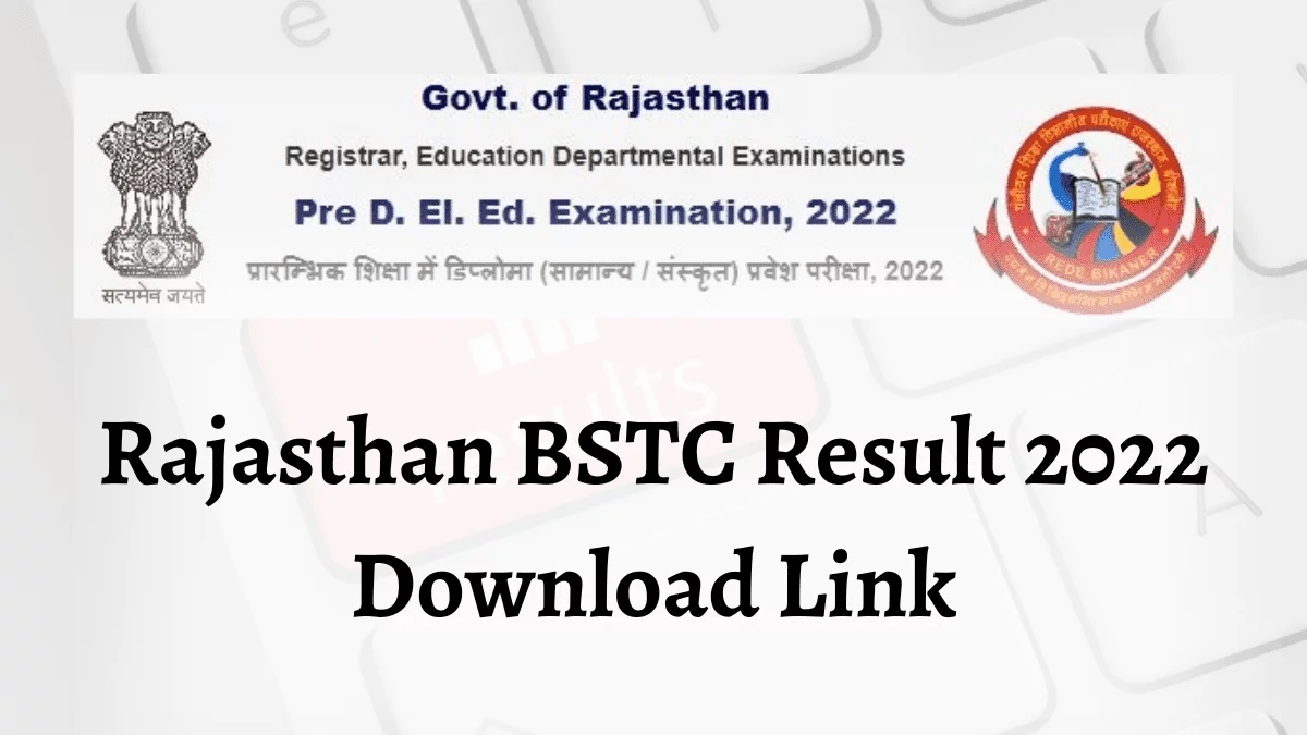 Rajasthan BSTC Result 2022 Download Link