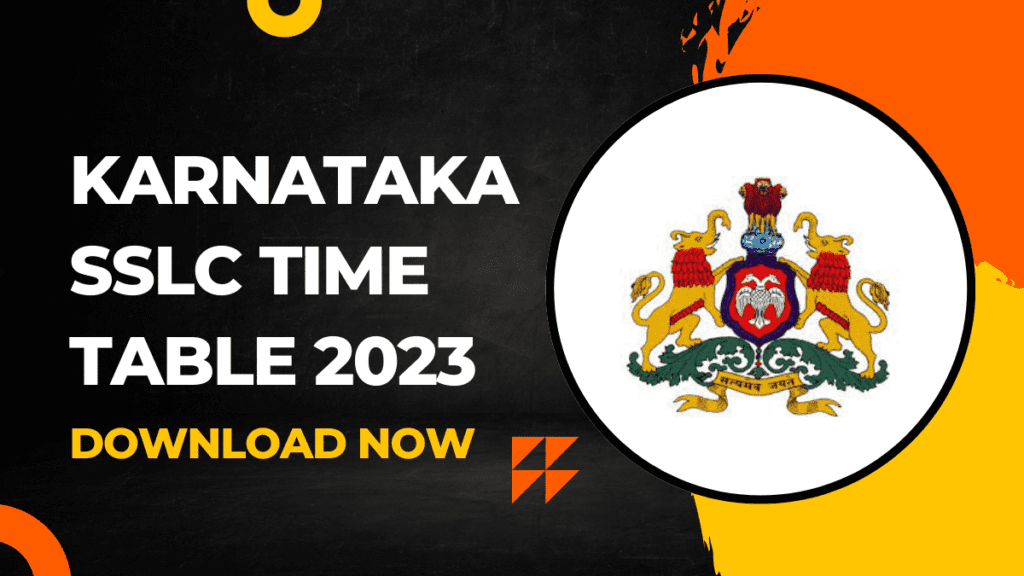 Karnataka SSLC Time Table 2023