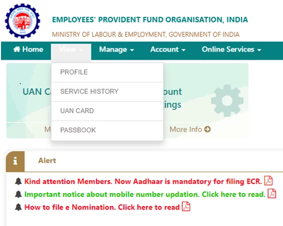 EPF Account Mobile Number Change 